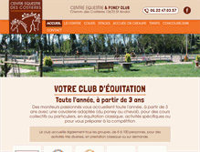 Tablet Screenshot of centre-equestre-des-costieres.com